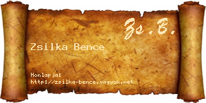 Zsilka Bence névjegykártya